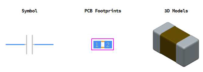GRM155R71H221KA01D引脚图和PCB焊盘图