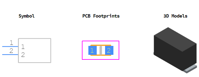 BLM18PG121SN1D引脚图和PCB焊盘图