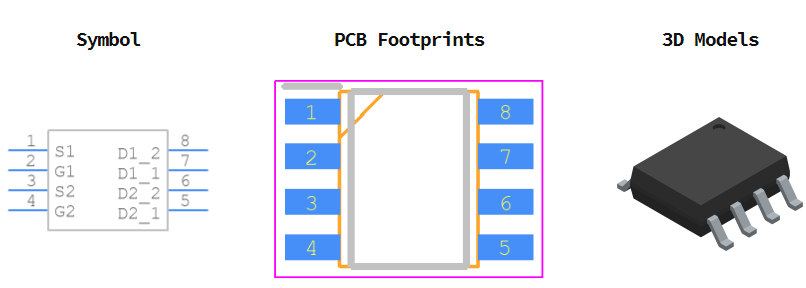 FDS4559引脚图和PCB焊盘图
