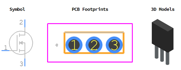 IRLU024NPBF引脚图和PCB焊盘图