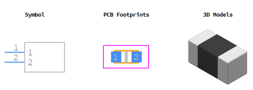BLM18PG181SN1D引脚图和PCB焊盘图
