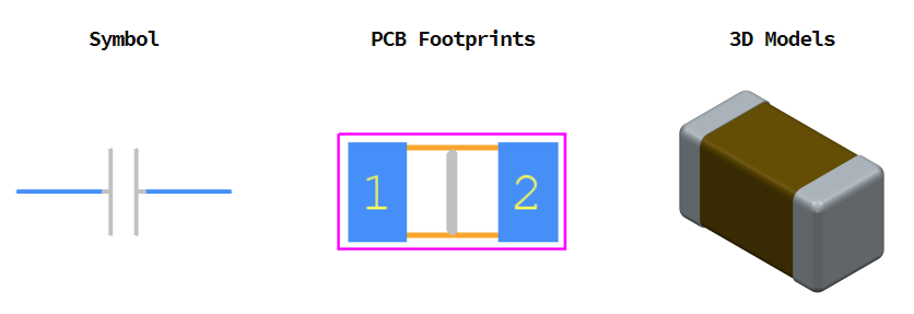 GRM31CR61H106KA12L引脚图和PCB焊盘图