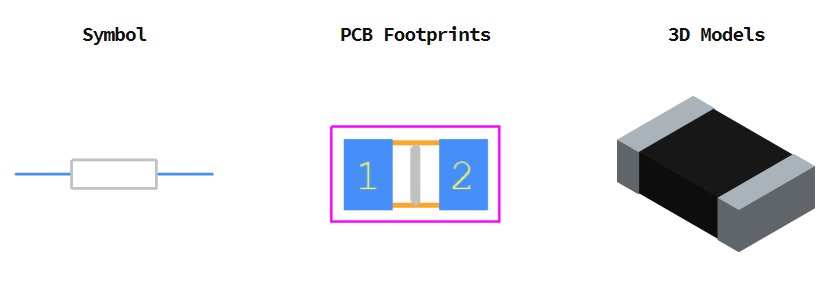 RC0805FR-0733RL引脚图和PCB焊盘图