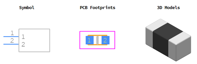 BLM18PG300SN1D引脚图和PCB焊盘图