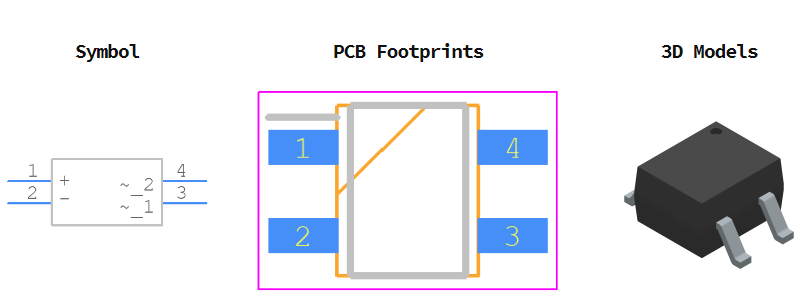 MB6S引脚图和PCB焊盘图