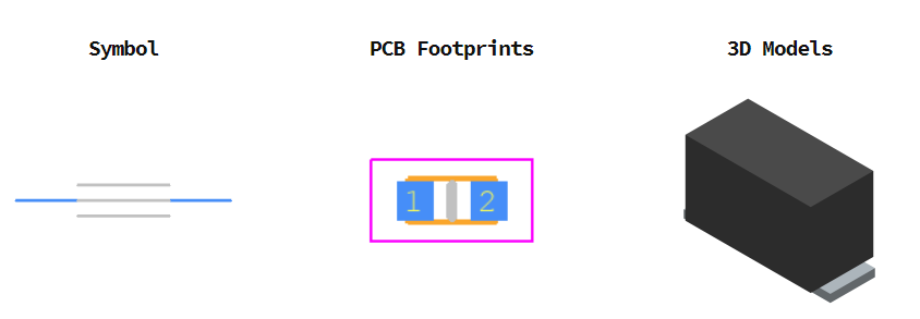 BLM18AG102SN1D引脚图和PCB焊盘图