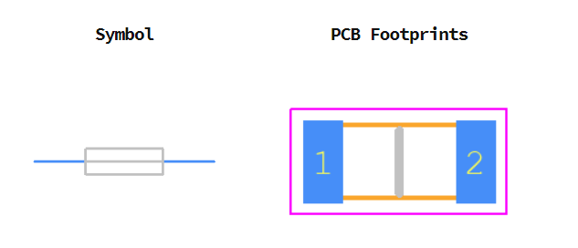 MF-NSMF200-2引脚图和PCB焊盘图