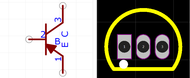 ZTX753引脚图和PCB焊盘图