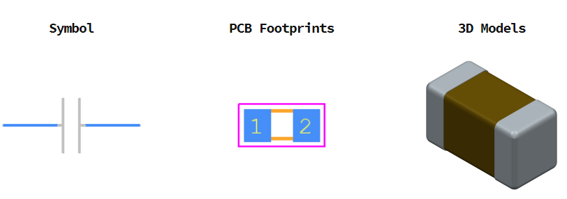 GRM188R71E105KA12D引脚图和PCB焊盘图