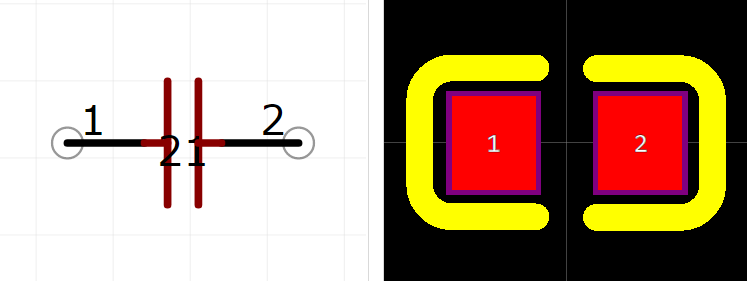 CL10A105KO8NNNC引脚图和PCB焊盘图