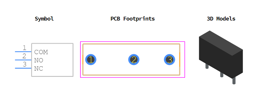 SS-5D引脚图和PCB焊盘图