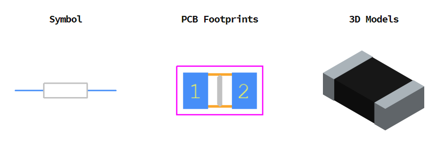 RC0805JR-070RL引脚图和PCB焊盘图