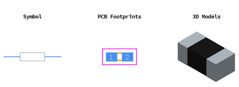 RC0402JR-074K7L引脚图和PCB焊盘图