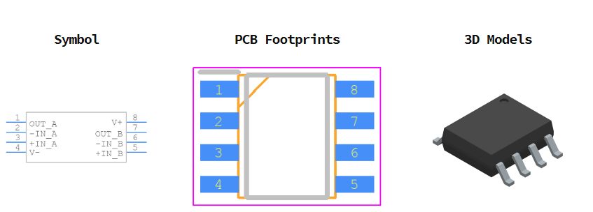 AD8676ARZ引脚图和PCB焊盘图