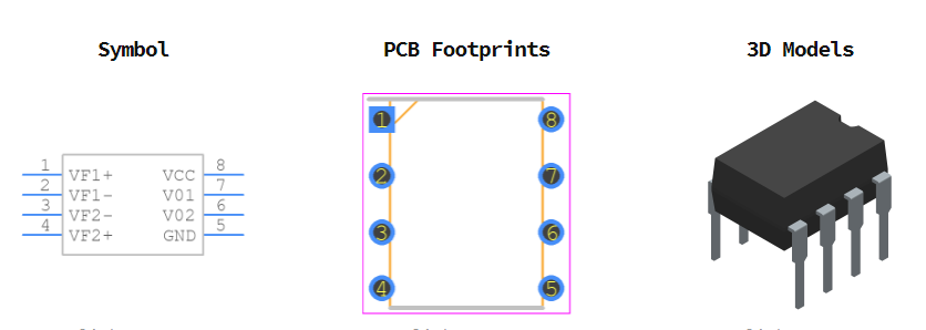 HCPL2630引脚图和PCB焊盘图