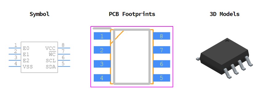 M24C32-WMN6P引脚图和PCB焊盘图