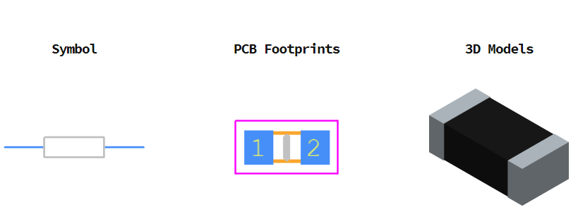 RC0603JR-071KL引脚图和PCB焊盘图