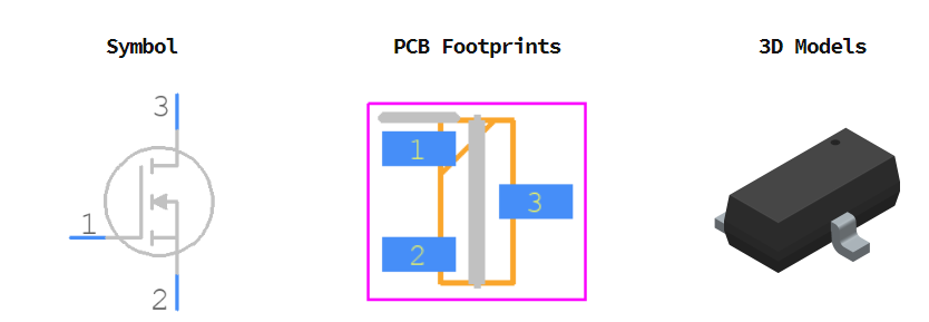 IRLML6344TRPBF引脚图和PCB焊盘图