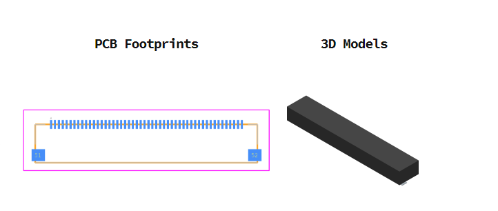 XF2M-5015-1A引脚图和PCB焊盘图