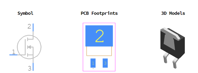 IRF540NSTRLPBF引脚图和PCB焊盘图