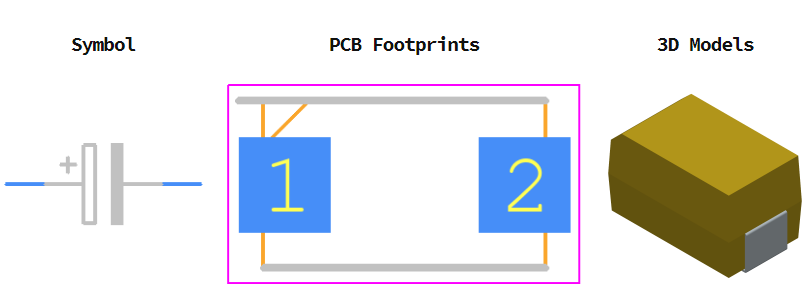 T491X476K035AT引脚图和PCB焊盘图
