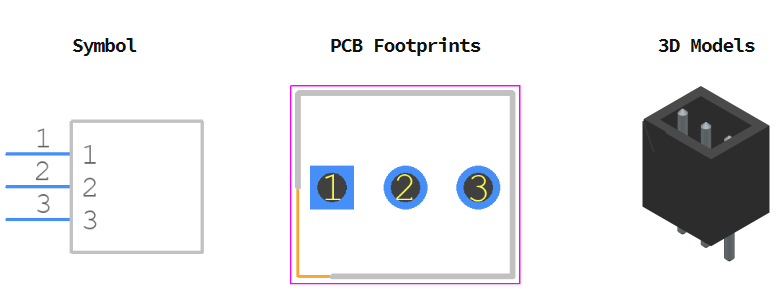 22-23-2031引脚图和PCB焊盘图