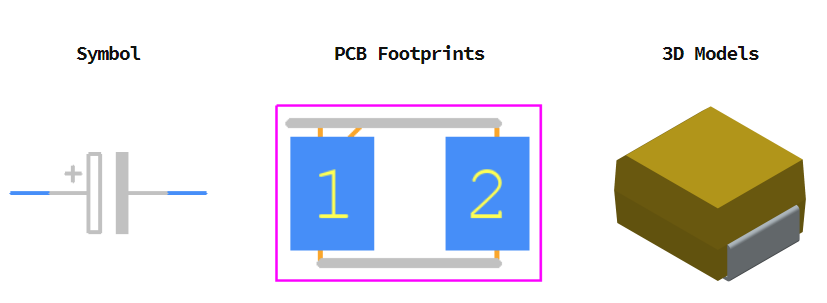 T491B105K035AT引脚图和PCB焊盘图