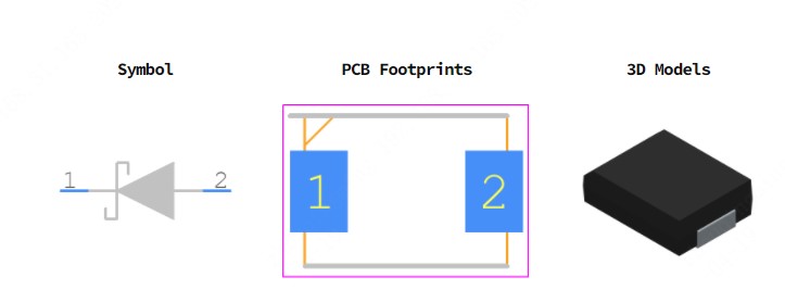 SS34引脚图和PCB焊盘图