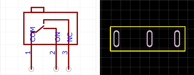 SS-5GL引脚图和PCB焊盘图