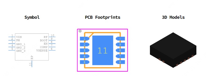 TPS54335ADRCR引脚图和PCB焊盘图
