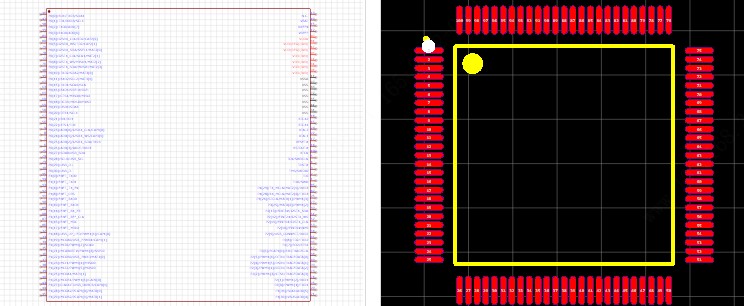 LPC1765FBD100K引脚图和PCB焊盘图