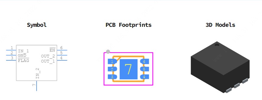 NCP349MNAETBG引脚图和PCB焊盘图