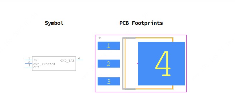 LP2950ACDT-3.3RG引脚图和PCB焊盘图