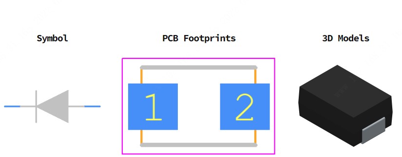 ES2B引脚图和PCB焊盘图