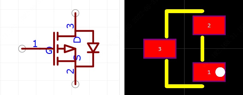 NDS0605引脚图和PCB焊盘图