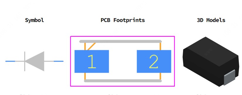 ES1J引脚图和PCB焊盘图