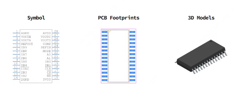 AD7805BRZ引脚图和PCB焊盘图