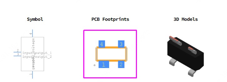 PRTR5V0U2X,215引脚图和PCB焊盘图