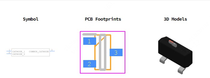 PESD2CAN,215引脚图和PCB焊盘图