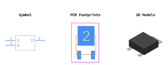 FDD770N15A引脚图和PCB焊盘图