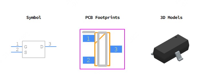 NTR4101PT1G引脚图和PCB焊盘图