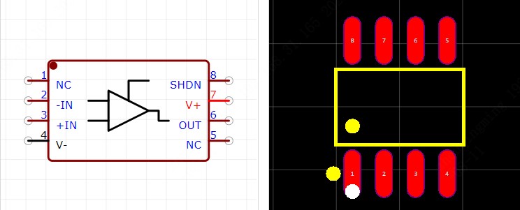 TLV3501AIDR引脚图和PCB焊盘图