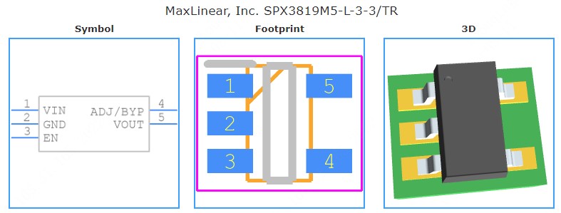 SPX3819M5-L-3-3/TR引脚图