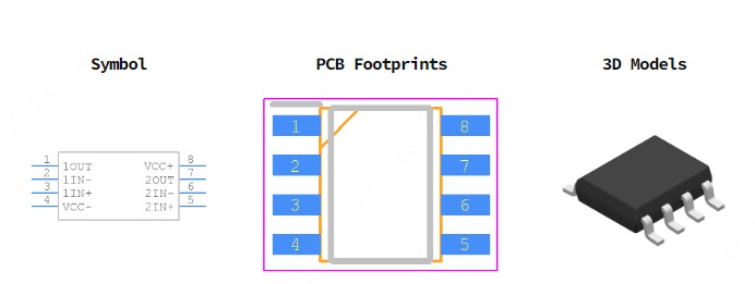 LMV722IDR引脚图和PCB焊盘图