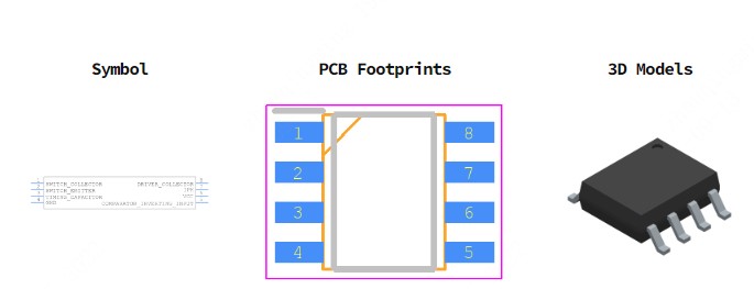 MC34063ADR引脚图和PCB焊盘图
