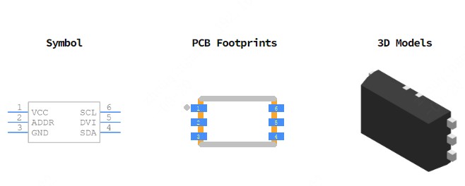BH1750FVI-TR引脚图和PCB焊盘图