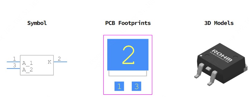 RBR40NS60AFHTL引脚图和PCB焊盘图