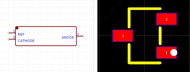AZ432ANTR-E1引脚图和PCB焊盘图