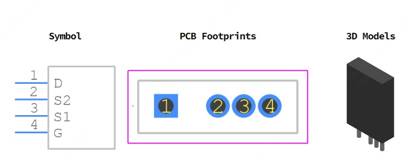NTH4L022N120M3S引脚图和PCB焊盘图
