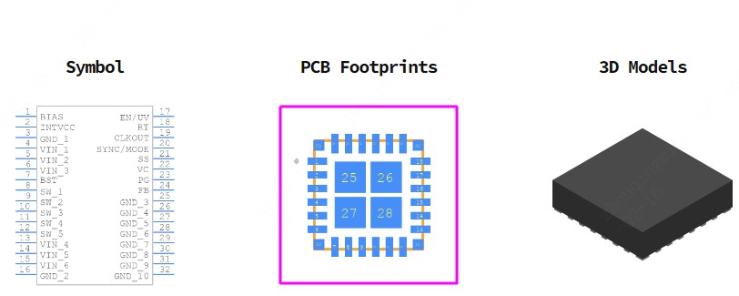 LT8642S引脚图和PCB焊盘图